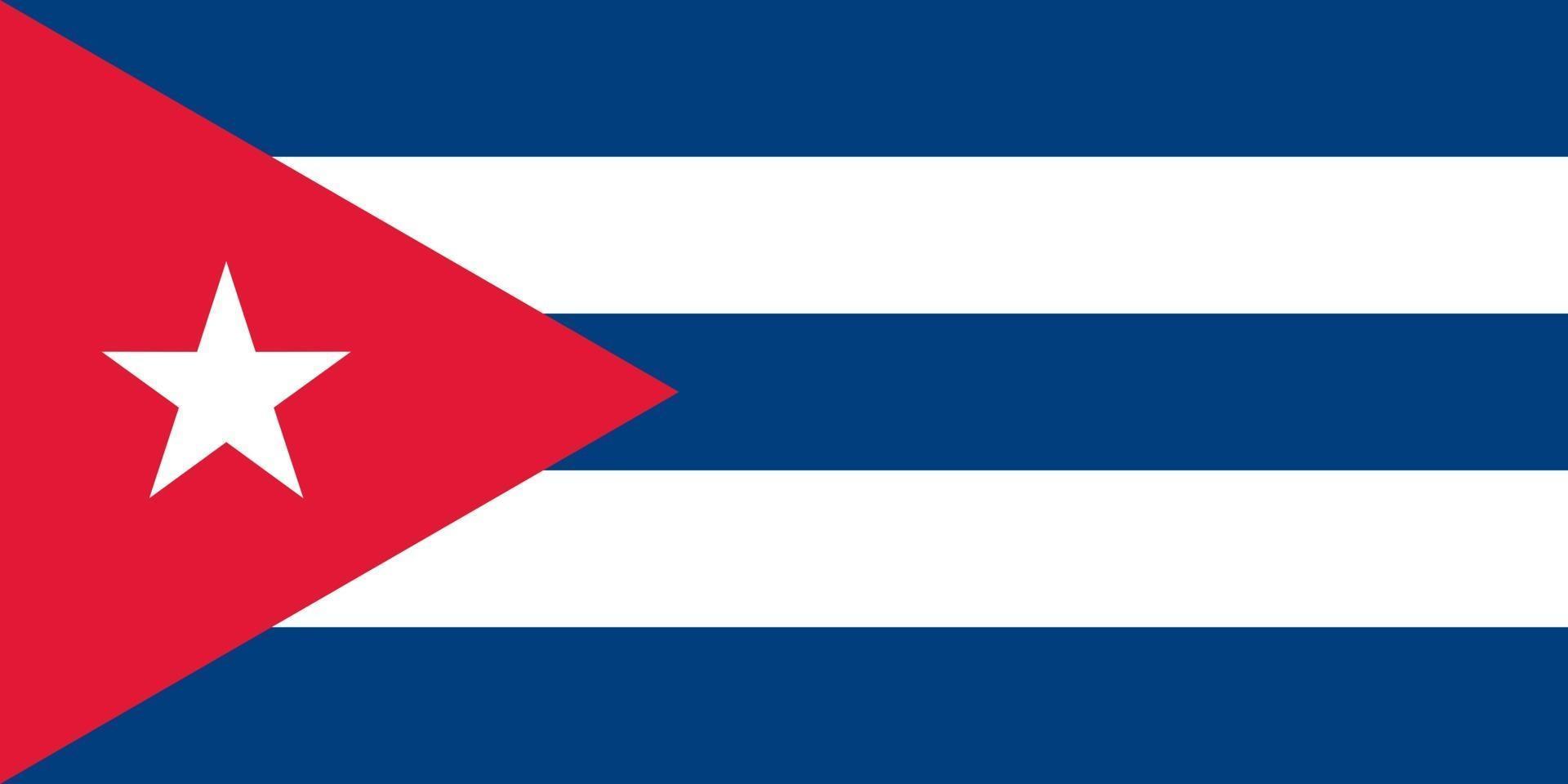 bandera de cuba oficialmente vector
