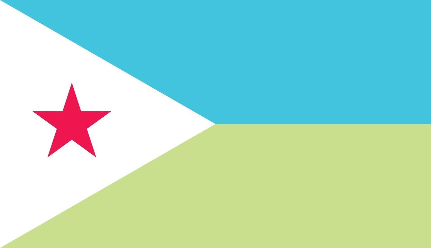 djibouti oficialmente bandera vector