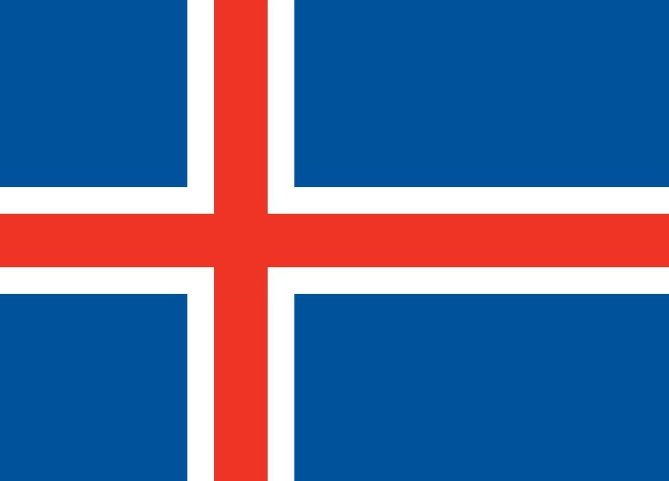 Iceland officially flag vector