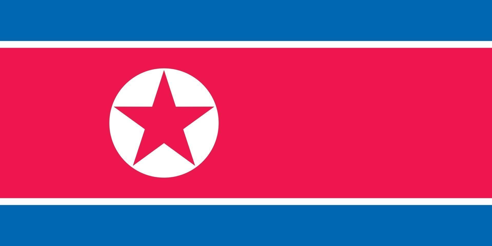 bandera de corea del norte oficialmente vector