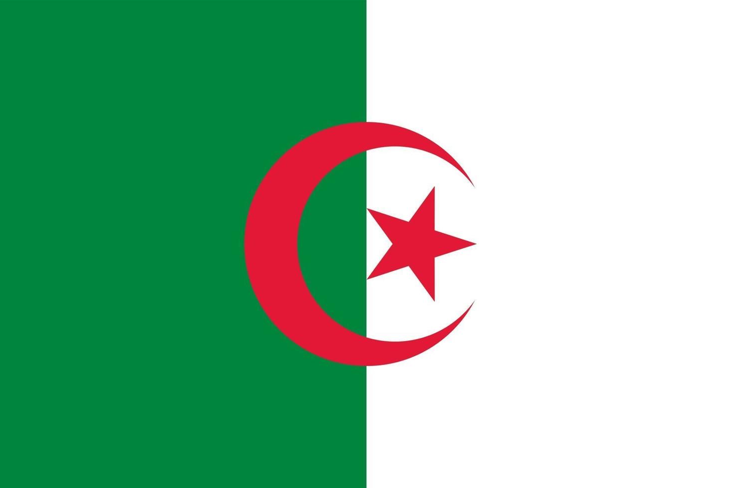 Argelia oficialmente bandera vector