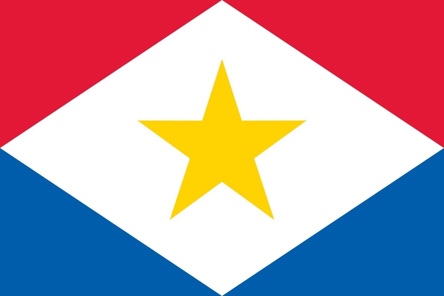 Saba officially flag vector