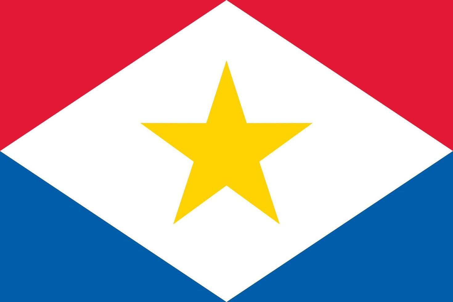 Saba officially flag vector