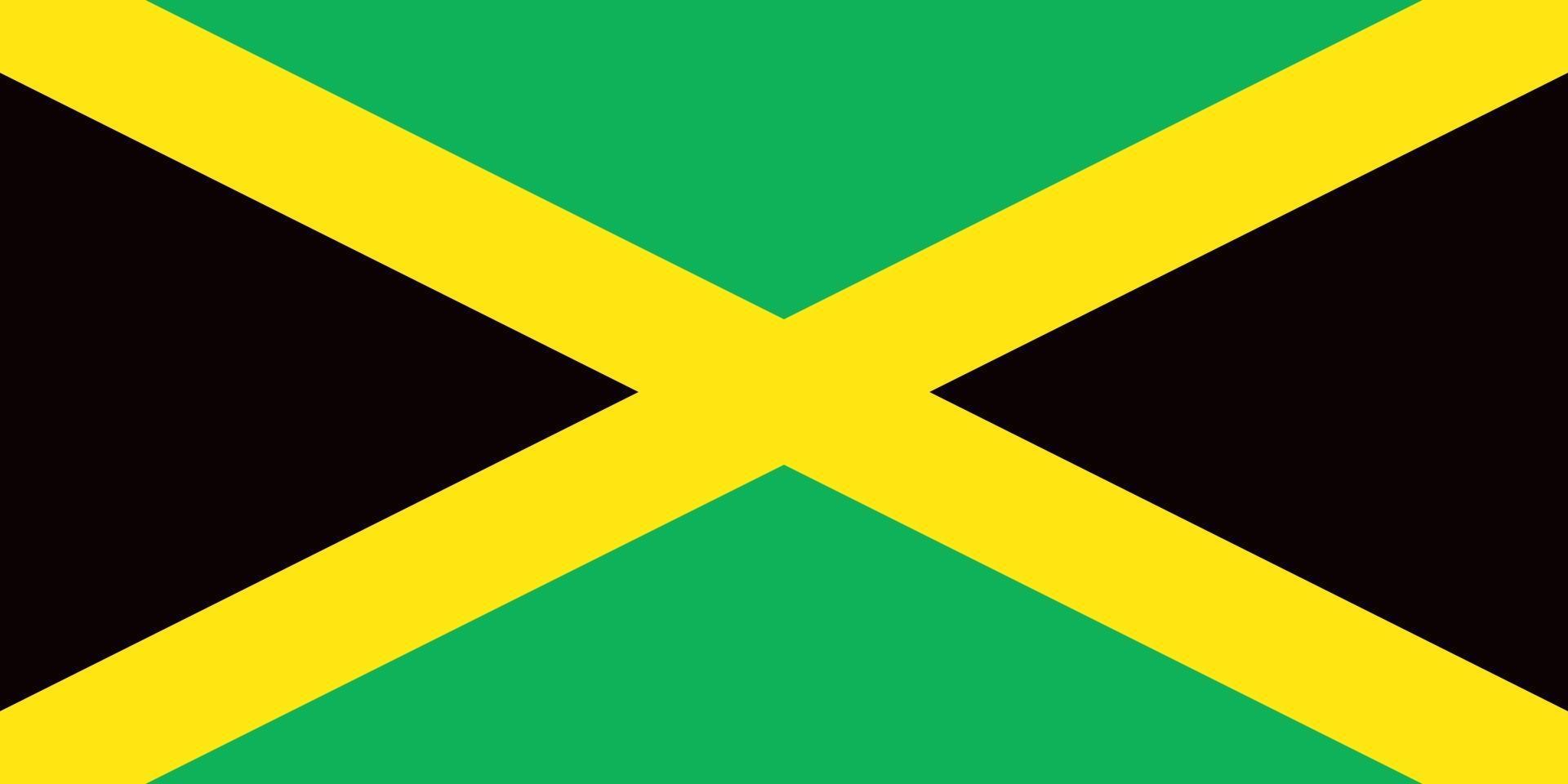 bandera de jamaica oficialmente vector