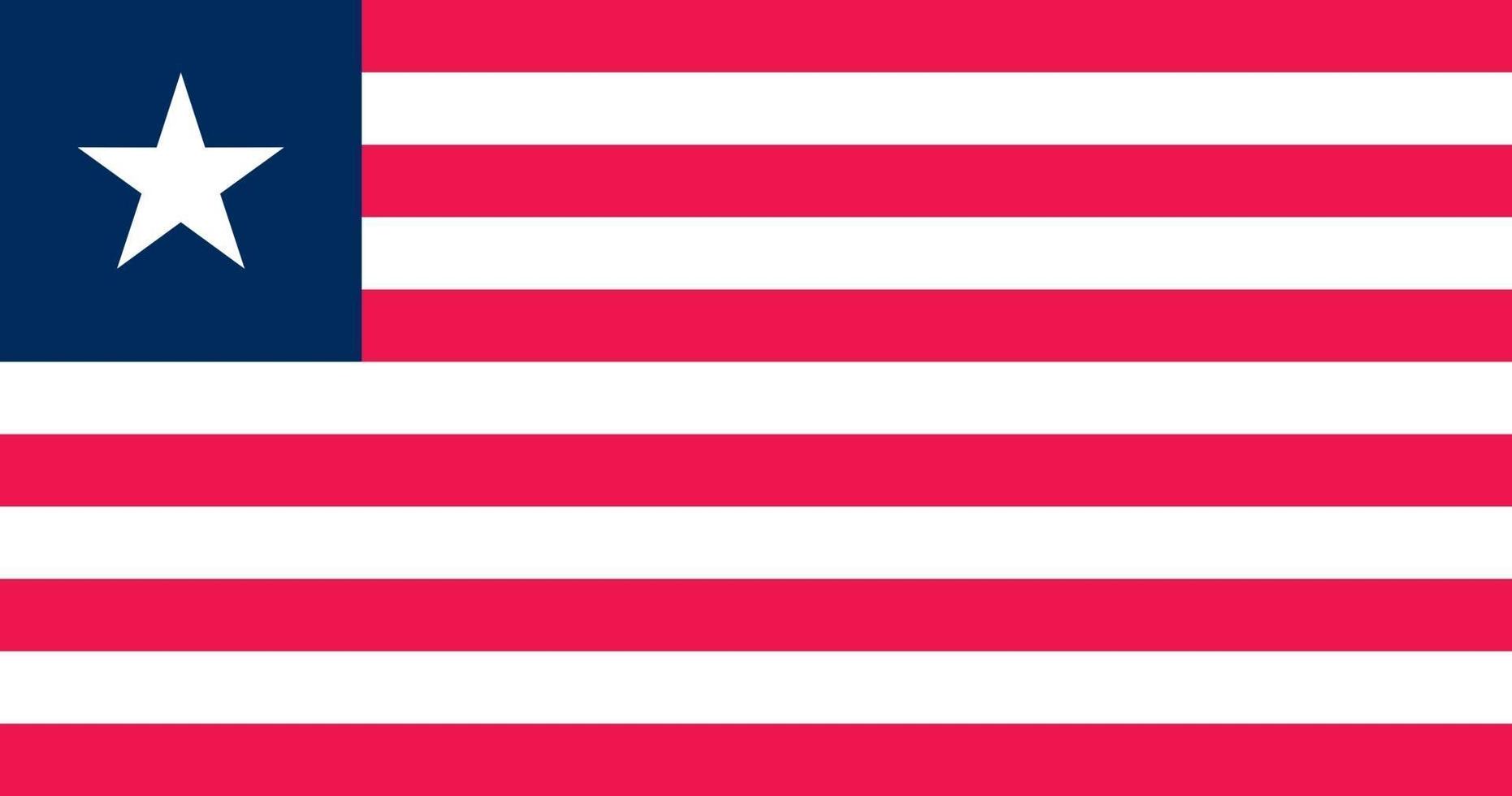 liberia oficialmente bandera vector