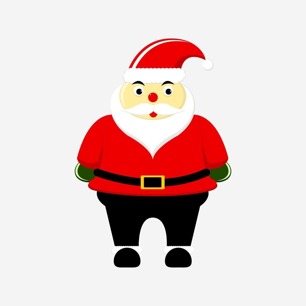 Ilustración vectorial de gráficos de dibujos animados de santa claus buenos para colocar en las celebraciones navideñas de año nuevo y tarjetas de felicitación vector