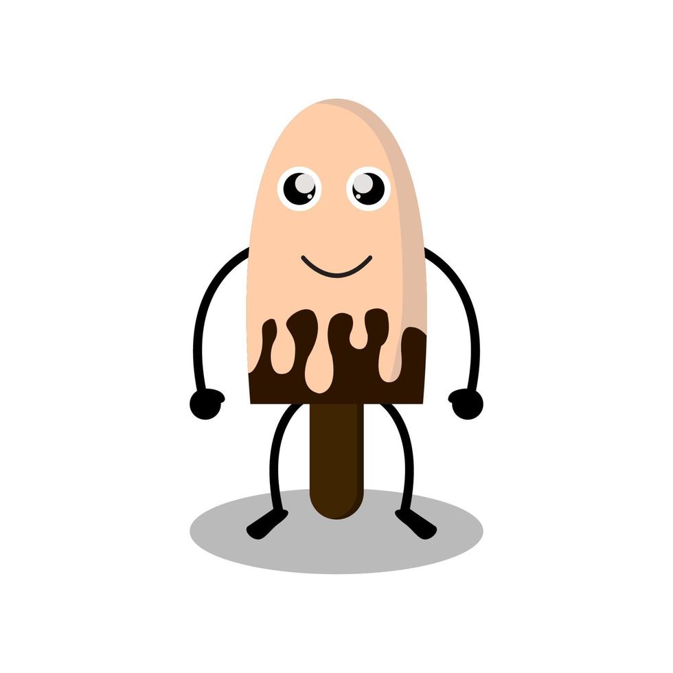 cute ice cream character vector