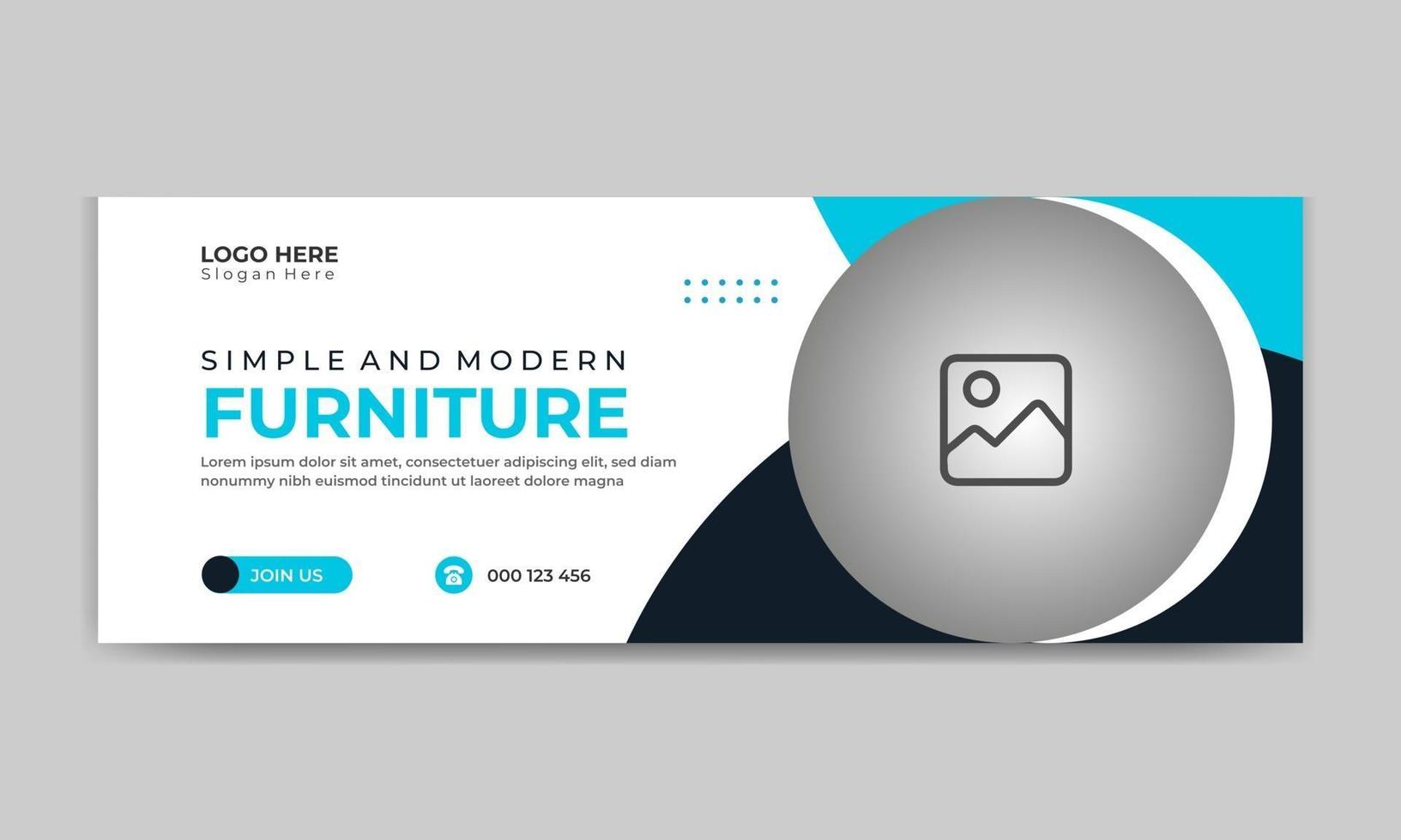 web banner and cover design for furniture business vector