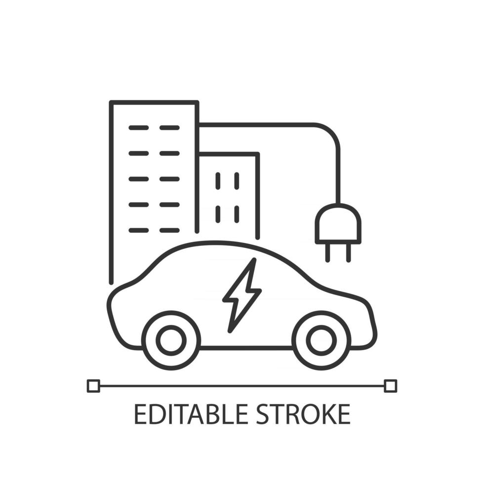 Charging at work linear icon vector
