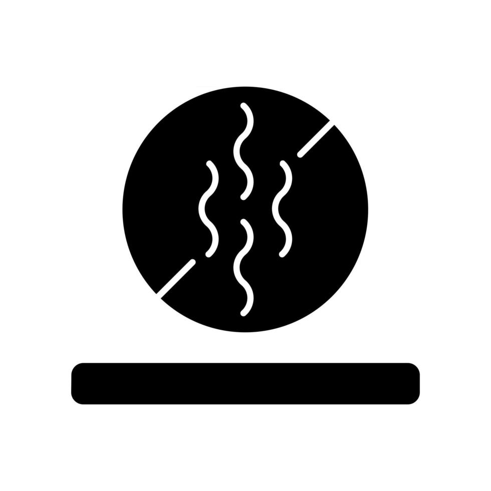 Odor resistant textile feature black glyph icon vector