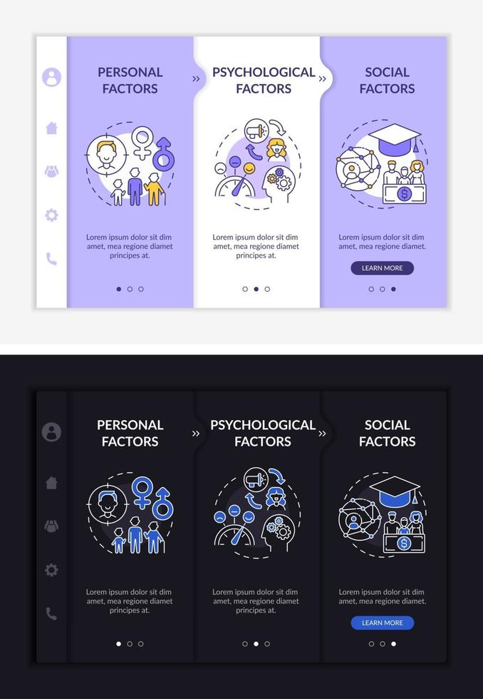 Purchase selection onboarding vector template