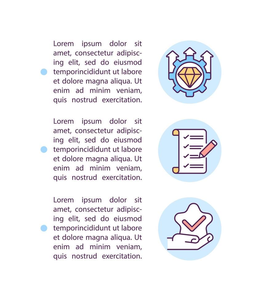 Setting expectations concept line icons with text vector