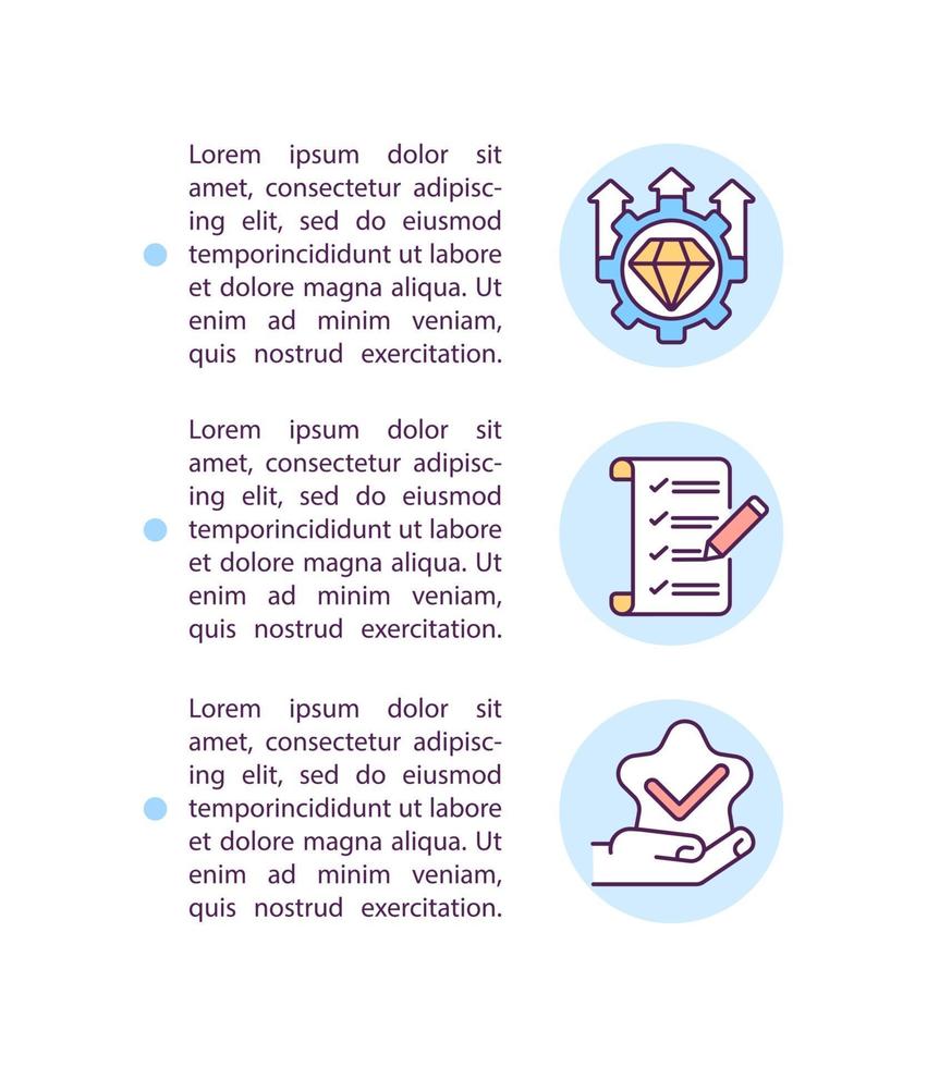 Establecer expectativas concepto iconos de línea con texto vector