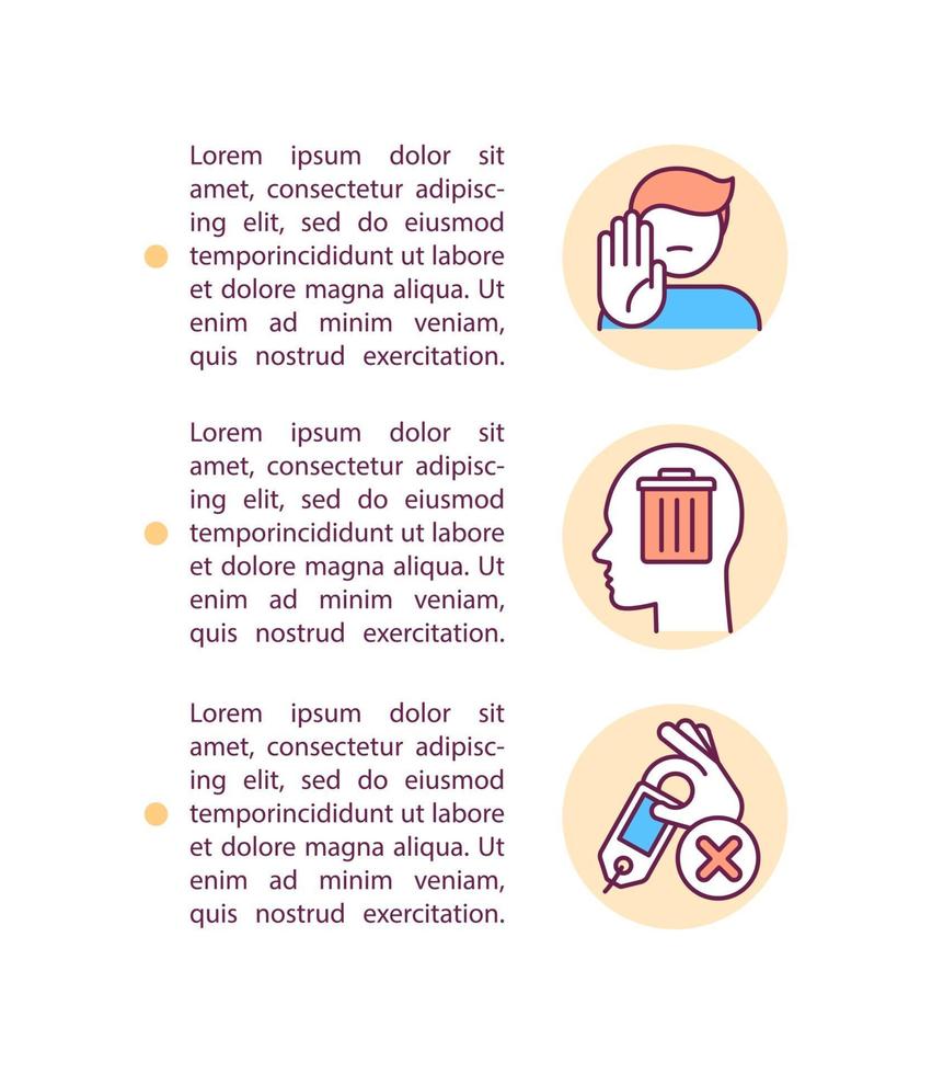 Mental clutter clearing concept line icons with text vector