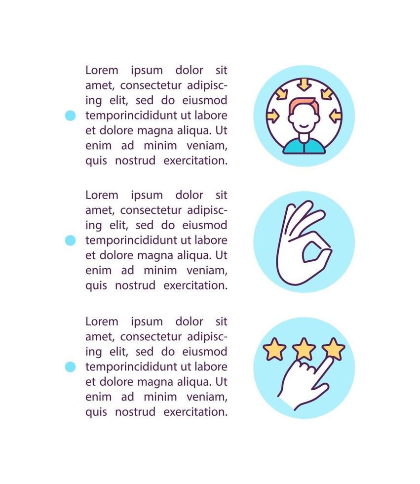 Iconos de línea de concepto de servicio al cliente excepcionales con texto vector