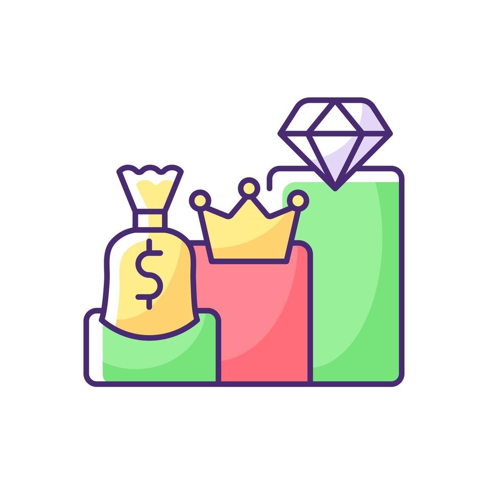 Subscription plans RGB color icon vector