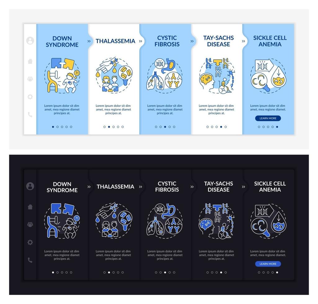 plantilla de vector de incorporación de enfermedades genéticas más comunes