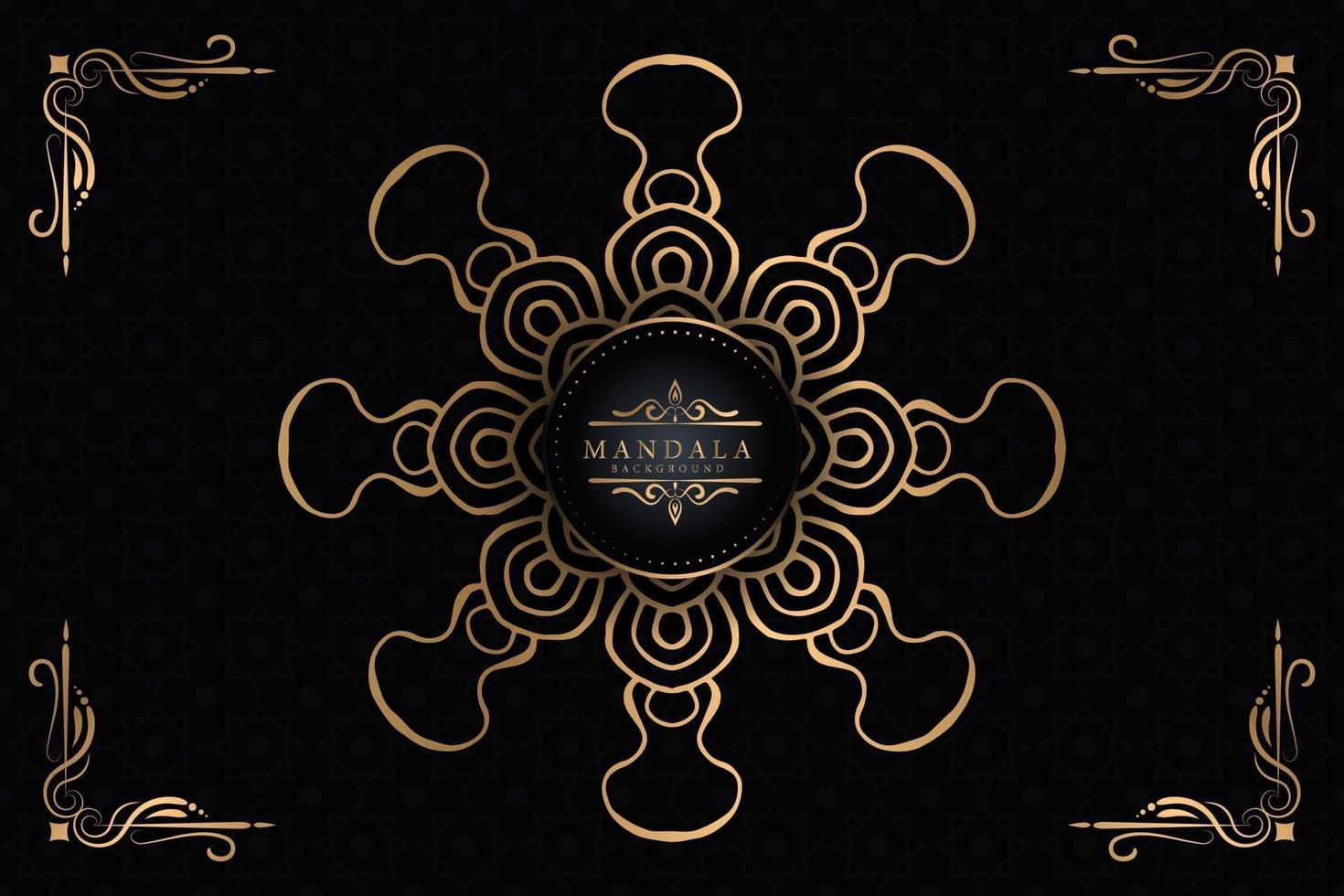 Ornamental mandala template for decoration vector