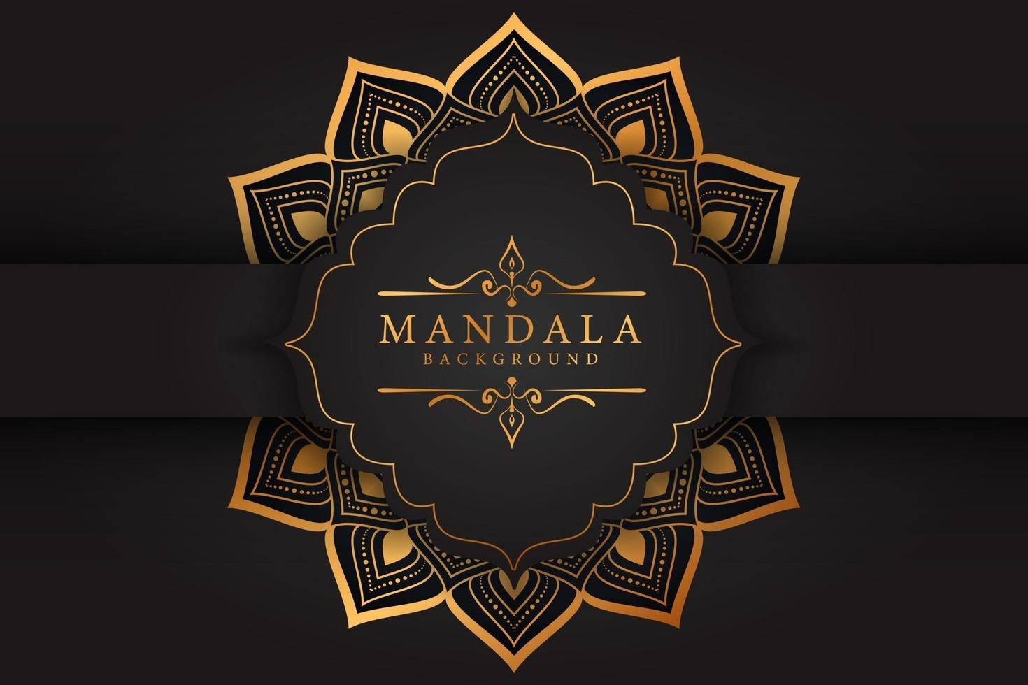 Luxury mandala background for book cover vector