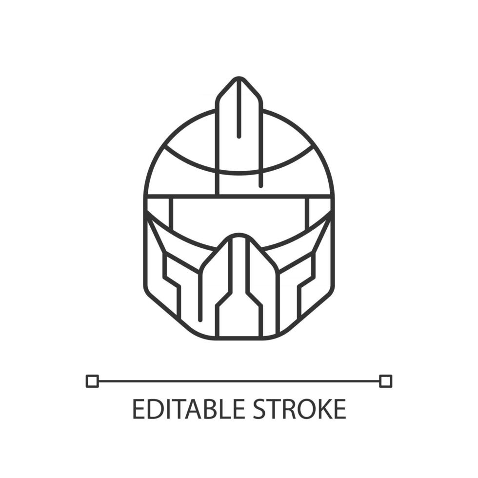 Futuristic helmet black glyph icon vector