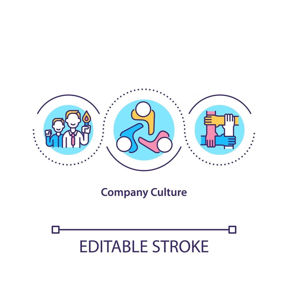 Company culture concept icon vector