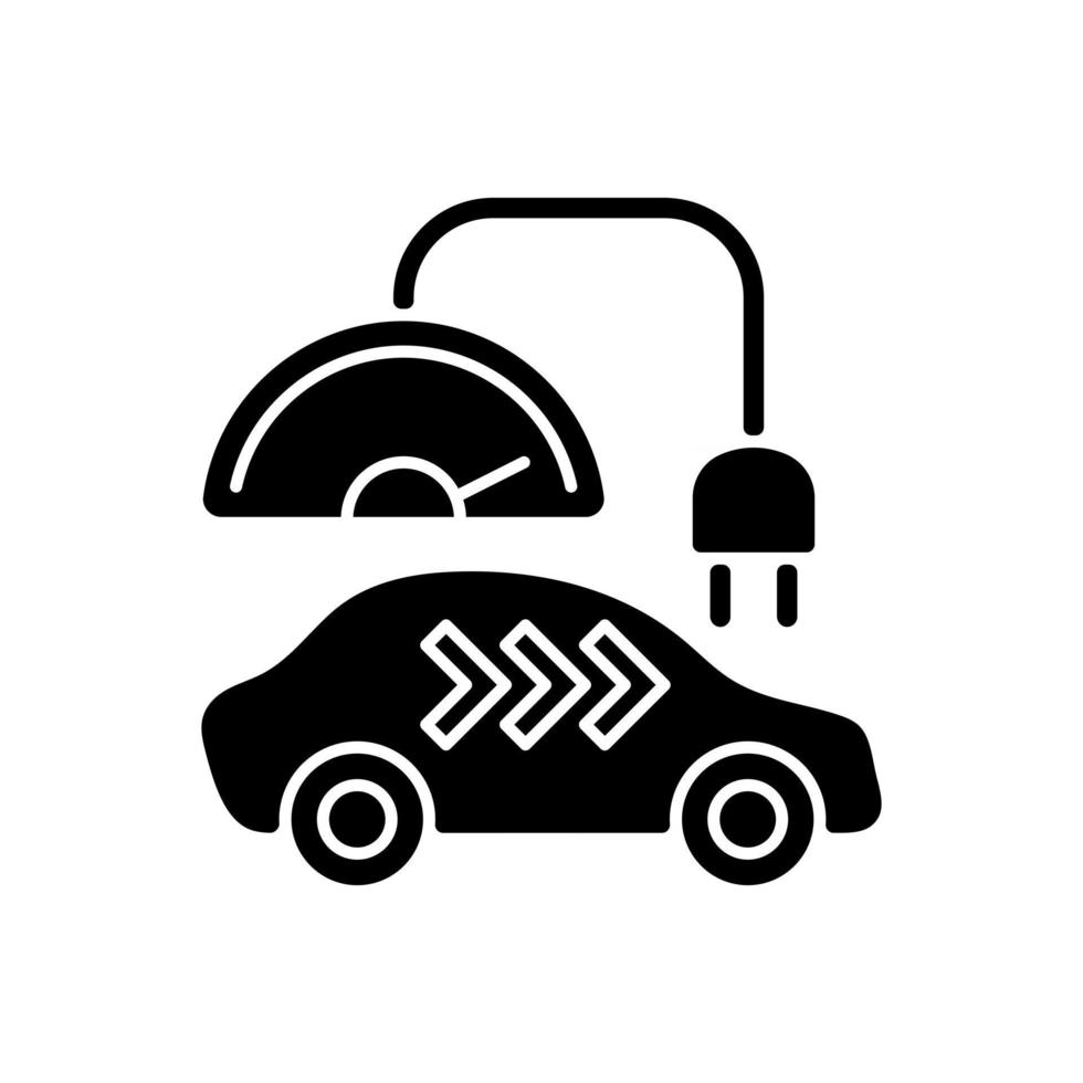 Level 3 charger black glyph icon vector