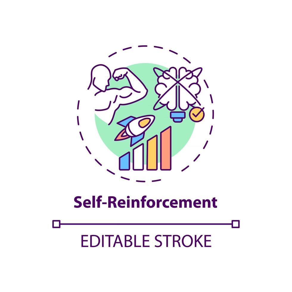 Self reinforcement concept icon vector