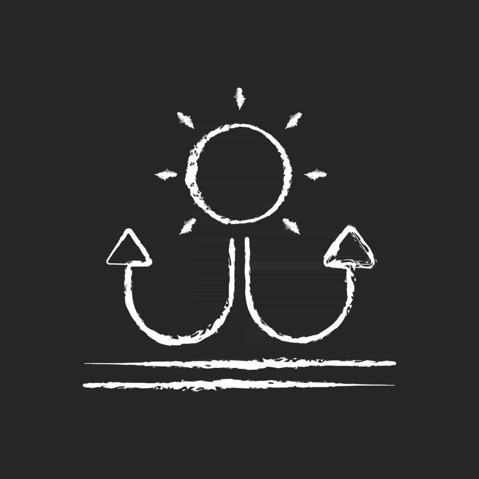 Fabric with reflective parts chalk white icon on black background vector