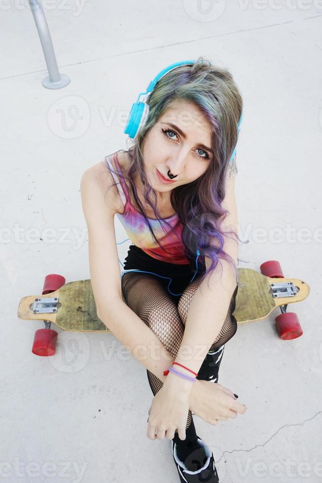 Teen skater woman photo