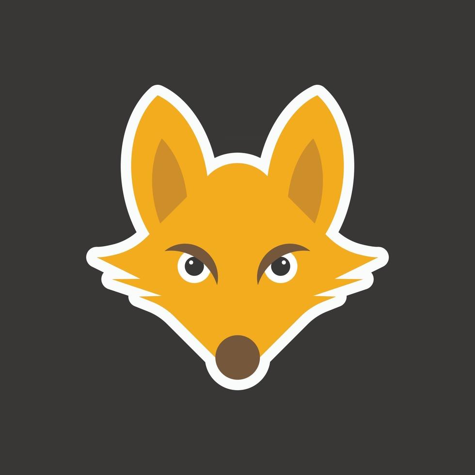 fox logo themes in bold vector image