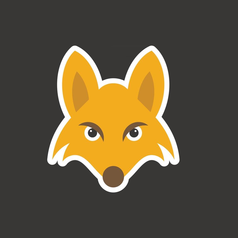 fox logo themes in bold vector image