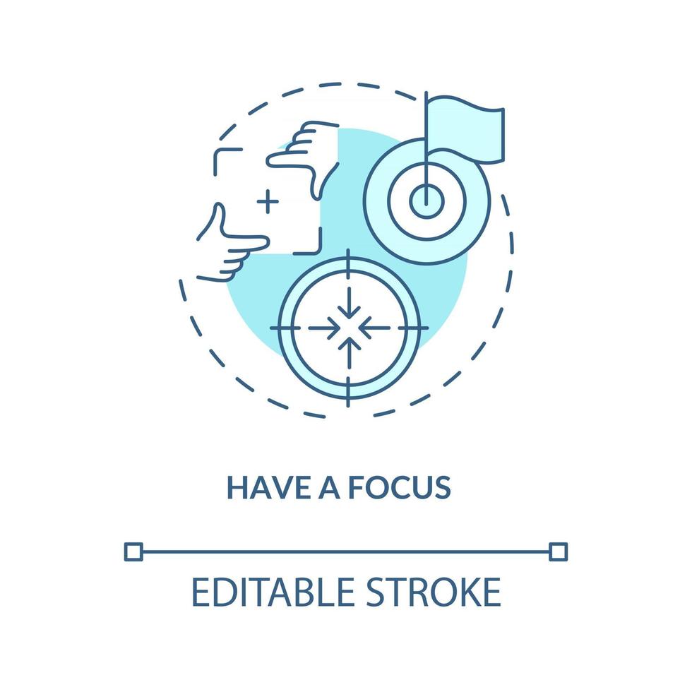 Have focus blue concept icon vector