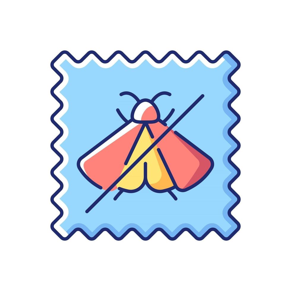 Moth repellent fabric feature vector flat color icon