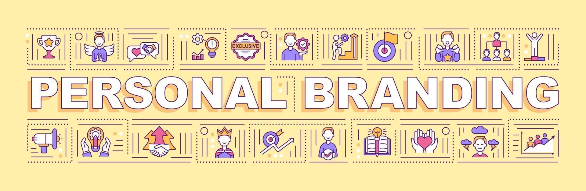 Personal branding word concepts banner vector