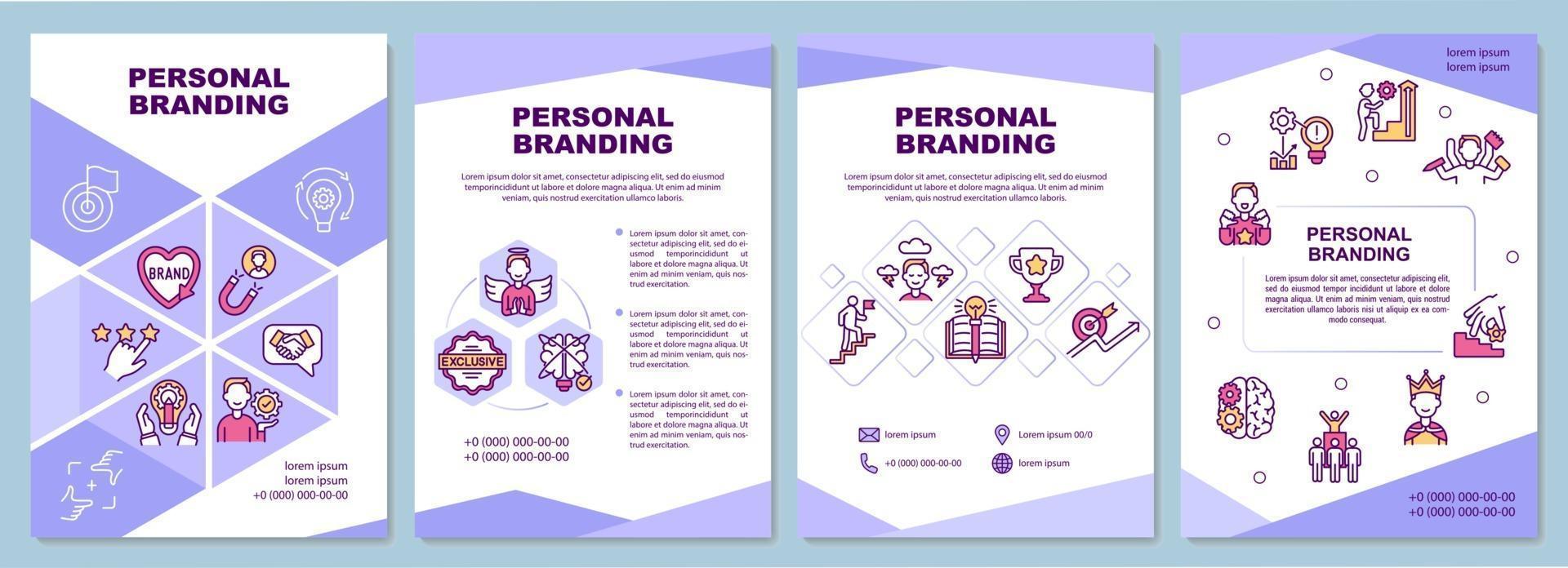 Personal branding brochure template vector