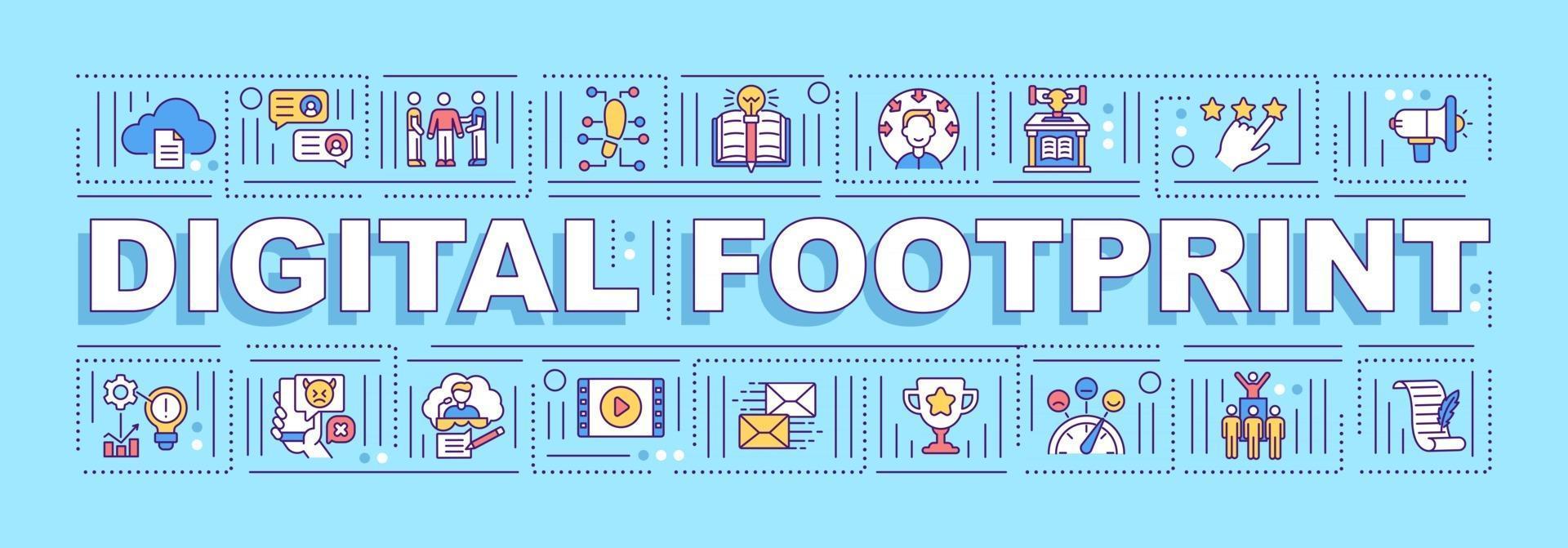 Digital footprint word concepts banner 2581168 Vector Art at Vecteezy