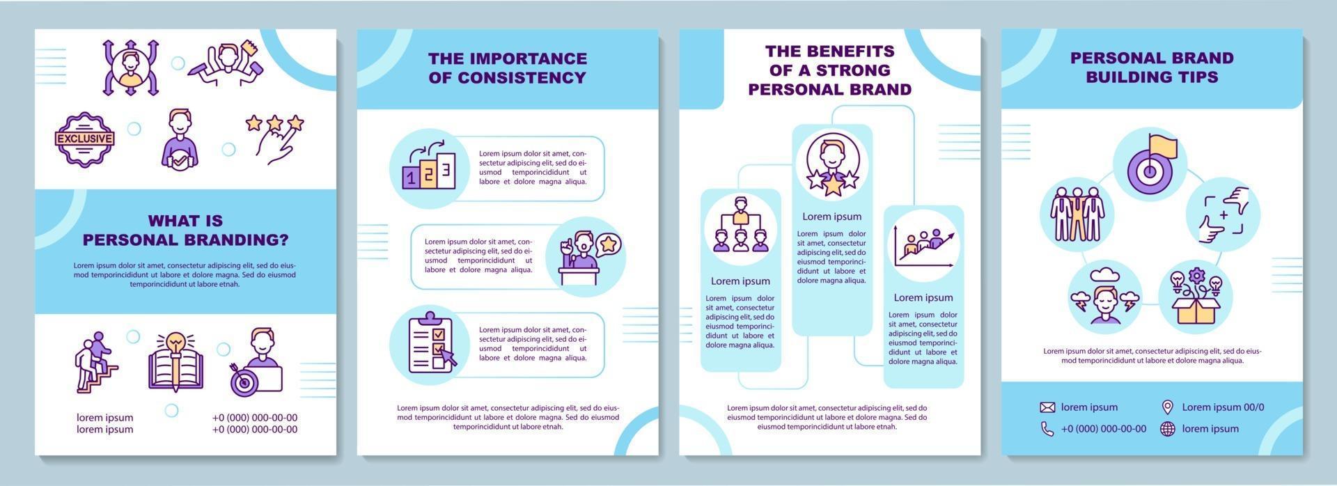 What is personal branding brochure template vector