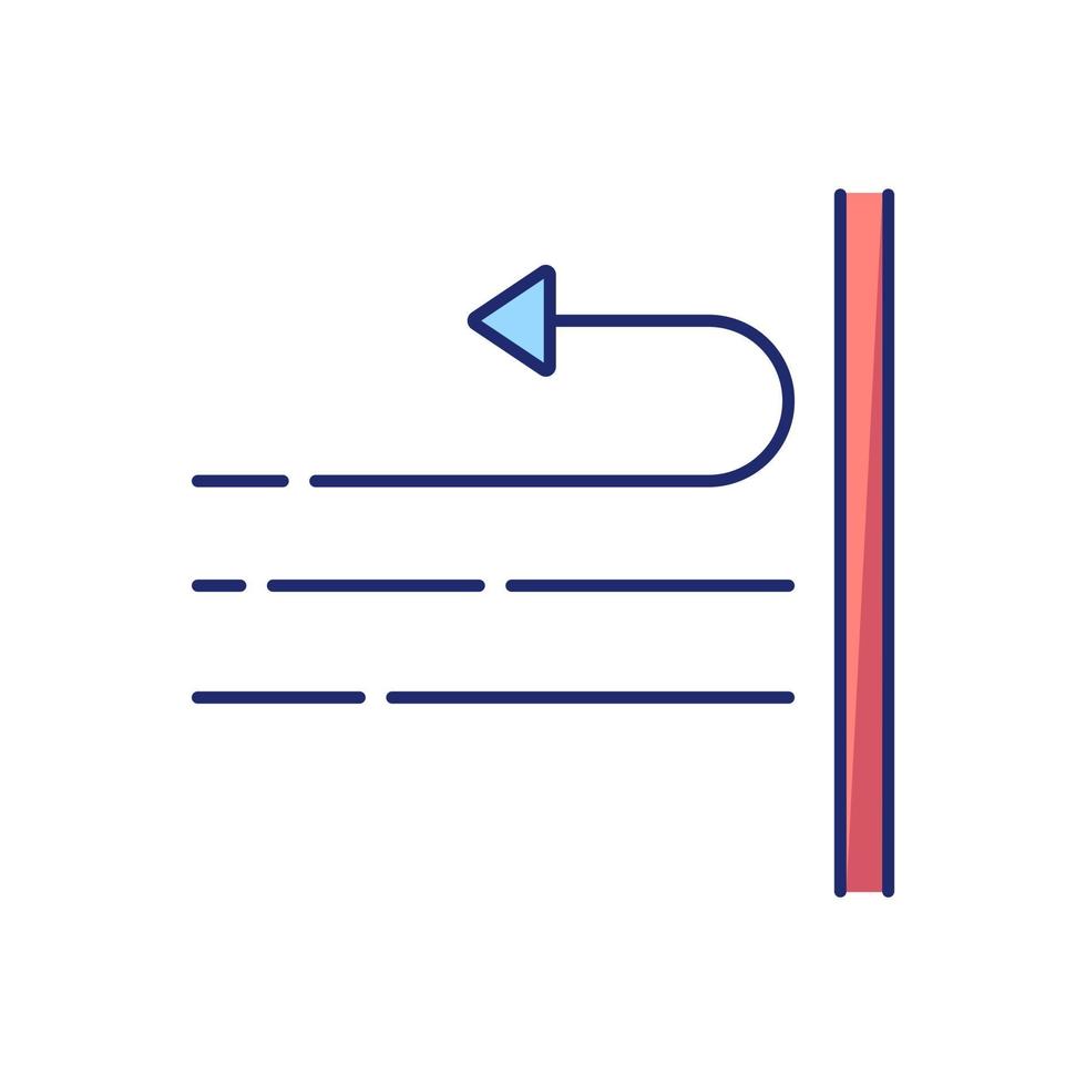 Windproof fabric feature vector flat color icon