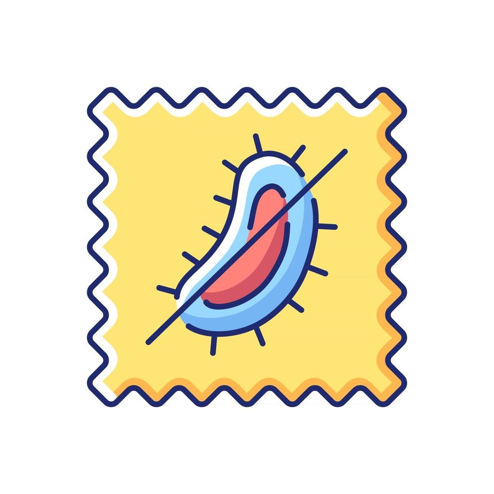 Antimicrobial fabric feature vector flat color icon