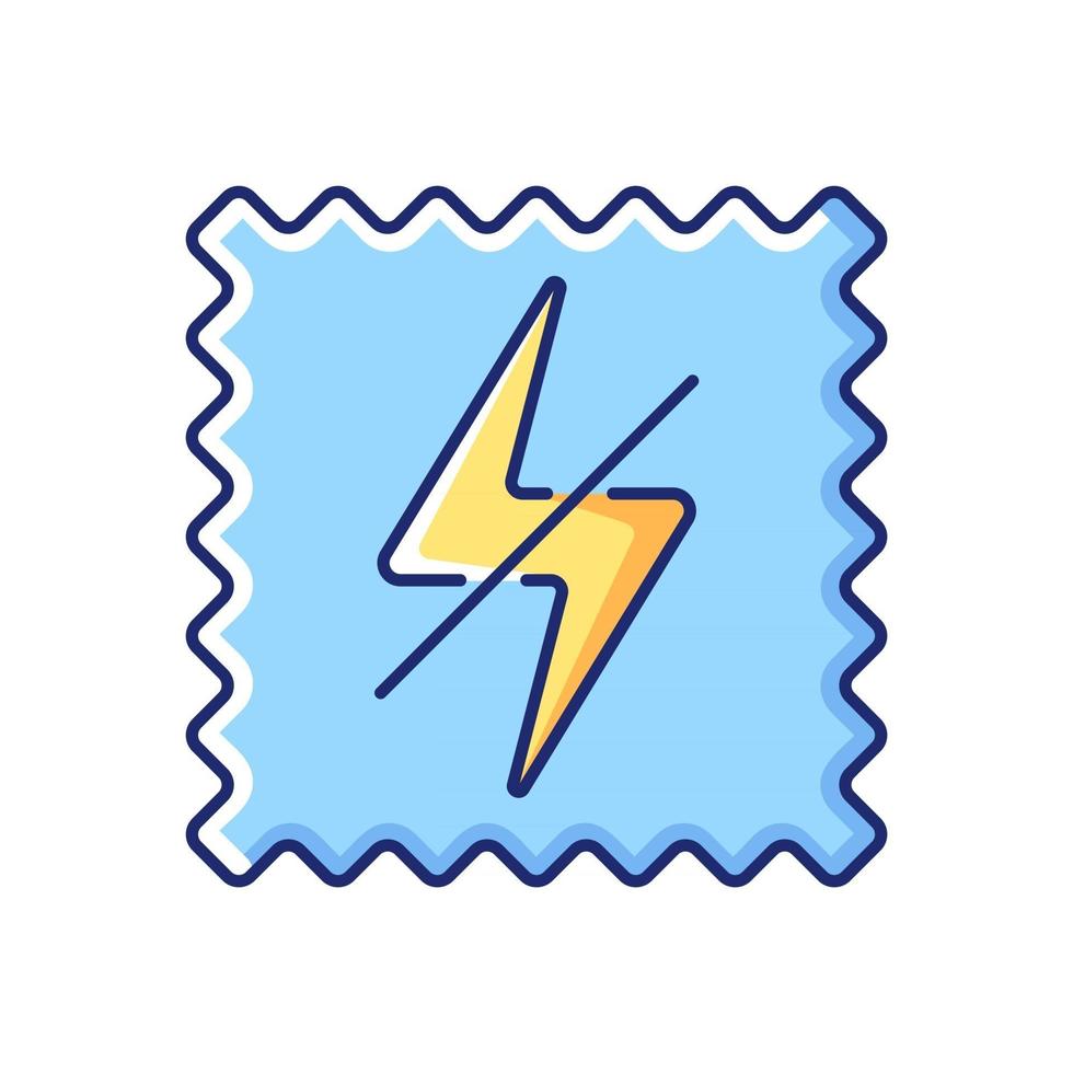 Antistatic fabric feature vector flat color icon
