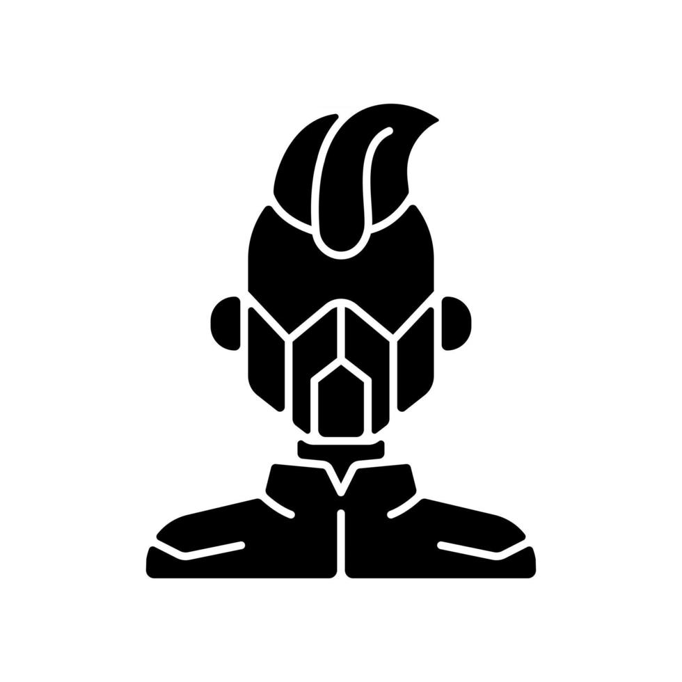Mask black glyph icon vector
