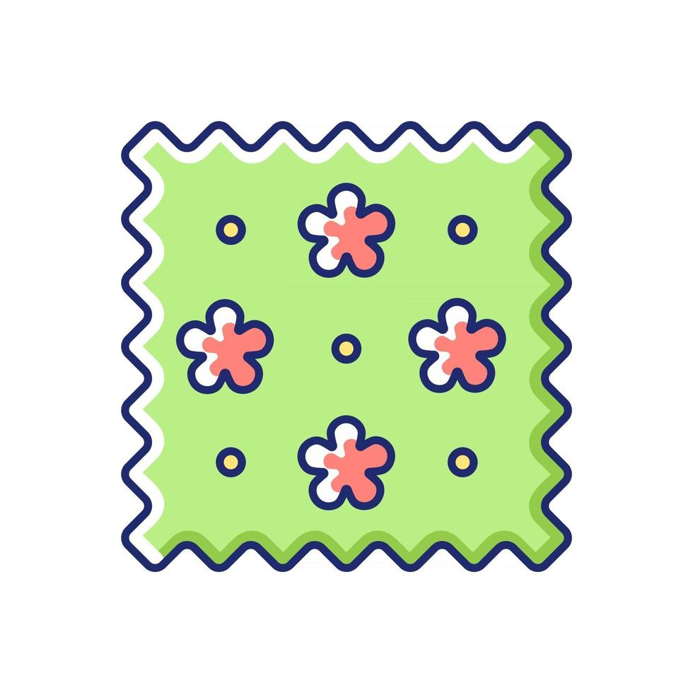 Abstract print pattern on fabric vector flat color icon