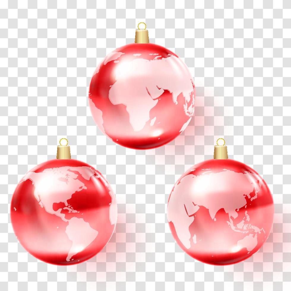 Earth globe 3D icon glossy planet vector