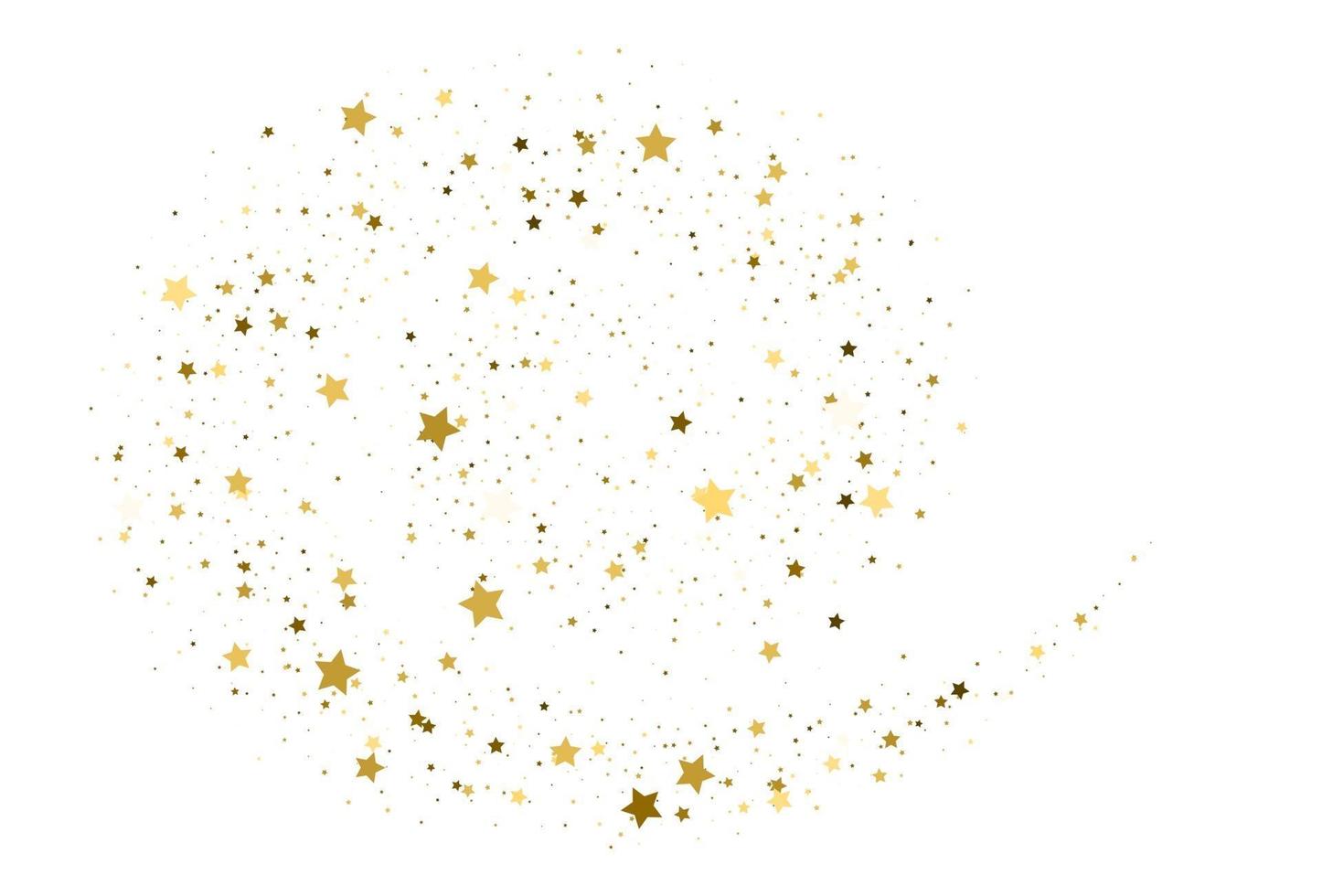 vector de confeti de estrellas voladoras de oro