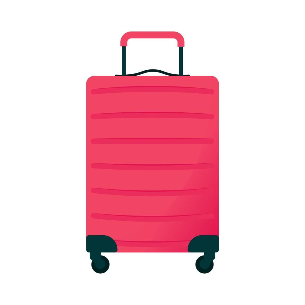 Suitcase in flat style vector