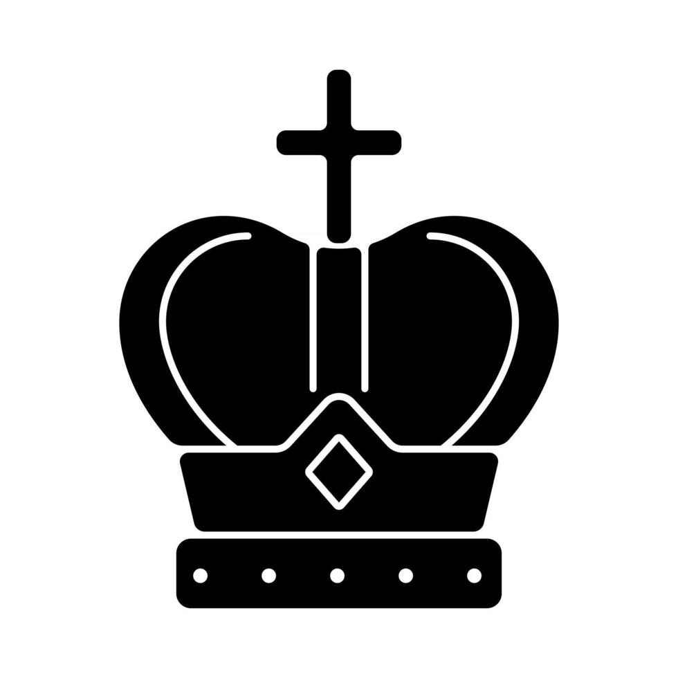 Royal crown black glyph icon vector