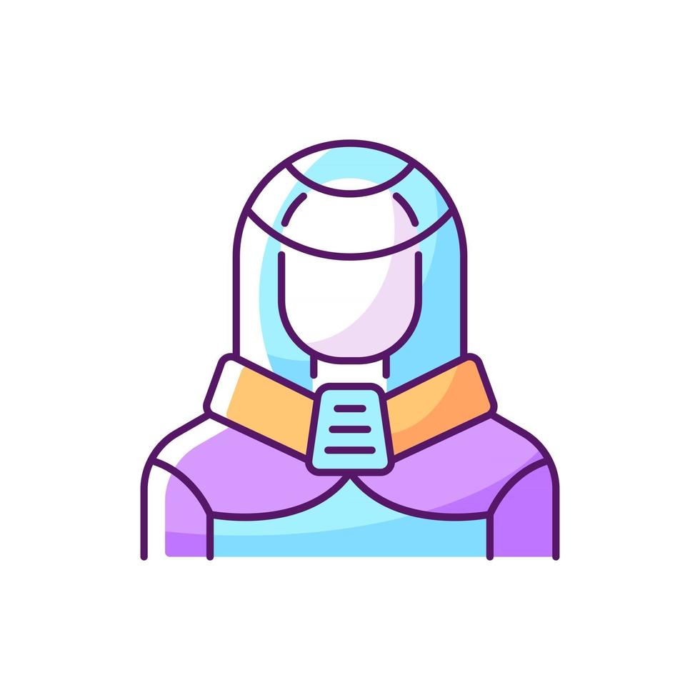 Protection suit RGB color icon vector
