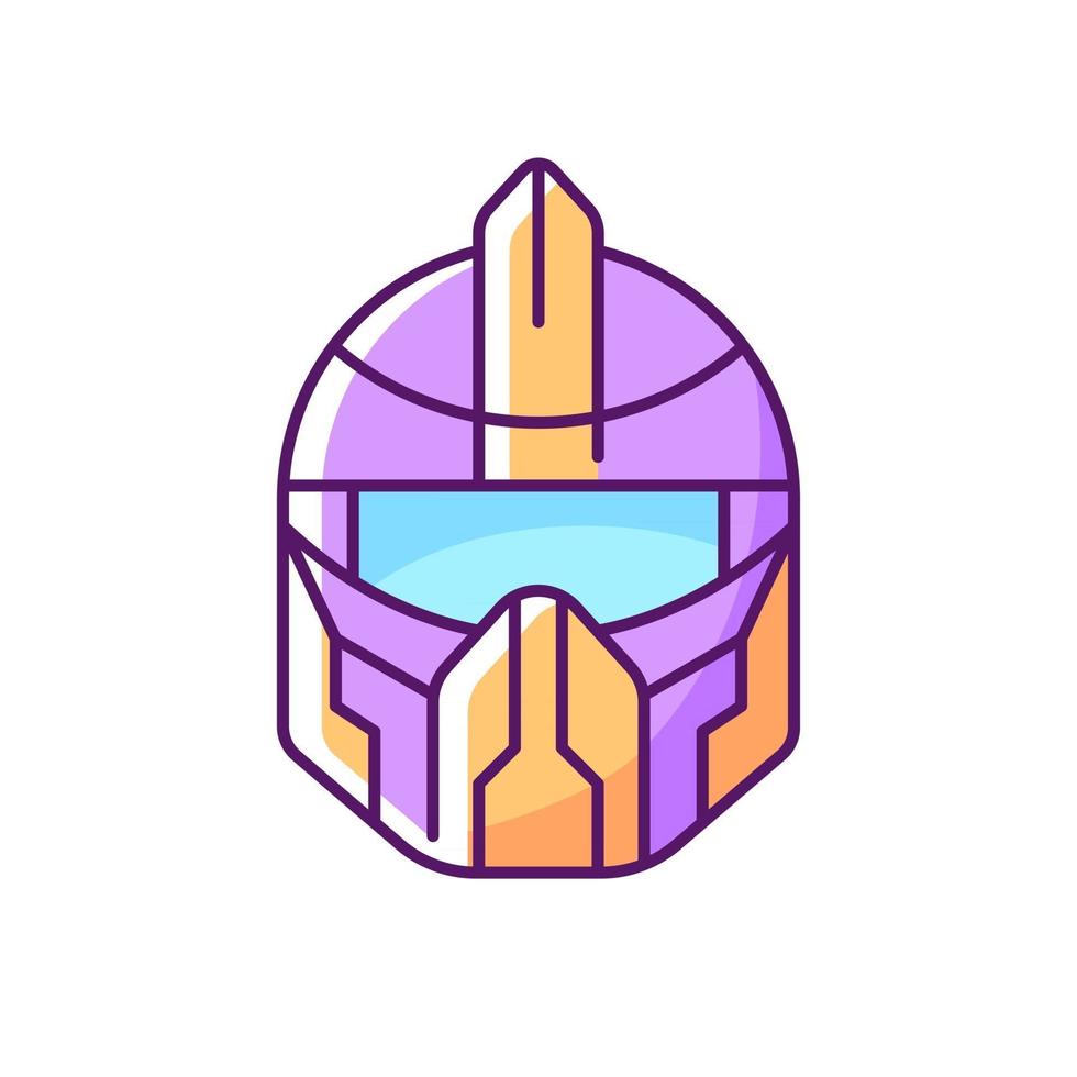 casco futurista icono de color rgb vector