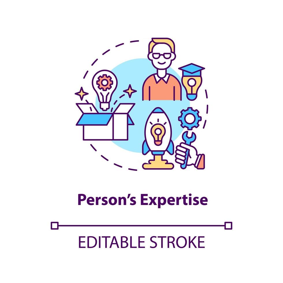 Person expertise concept icon vector