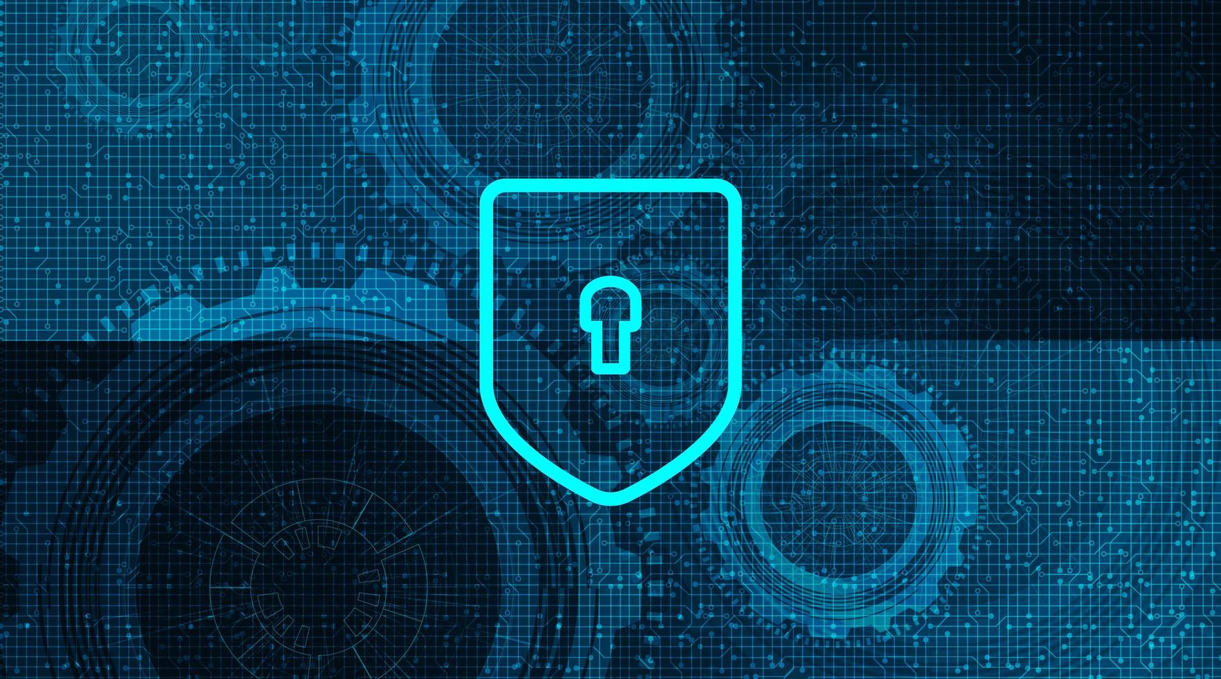 Modern Technology Shield Security protection and connection Concept background desigm vector